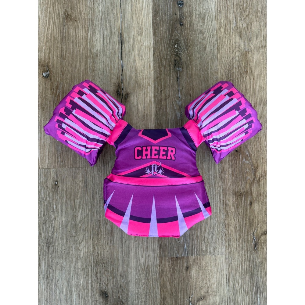 Full Throttle Little Dippers Kids Child Purple Cheerleader Life Jacket 30-50 lbs